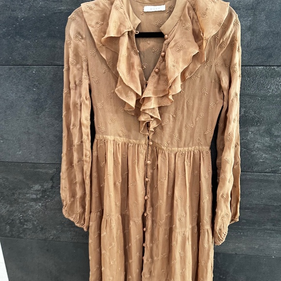 Doen Faye Maxi Dress Adobe Floral Embroidered Size XS - Picture 8 of 16